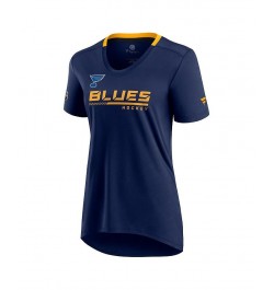 Women's Branded Navy St. Louis Blues Authentic Pro Locker Room T-shirt Navy $28.49 Tops