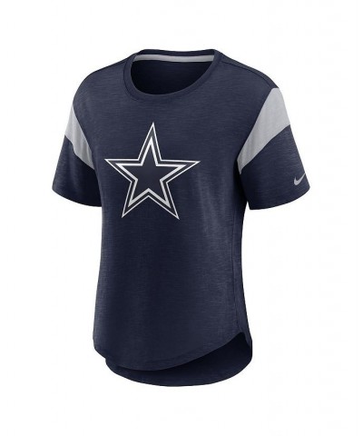 Women's Heather Navy Dallas Cowboys Primary Logo Fashion Top Heather Navy $24.00 Tops