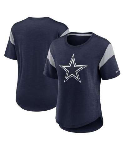 Women's Heather Navy Dallas Cowboys Primary Logo Fashion Top Heather Navy $24.00 Tops