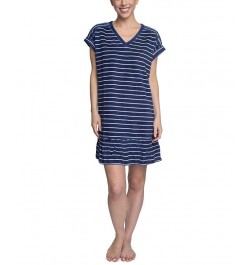 Women's Flounce-Hem Lounge Dress Blue $18.40 Sleepwear