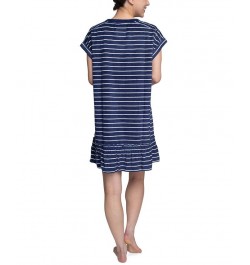 Women's Flounce-Hem Lounge Dress Blue $18.40 Sleepwear