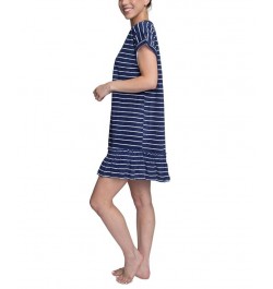 Women's Flounce-Hem Lounge Dress Blue $18.40 Sleepwear