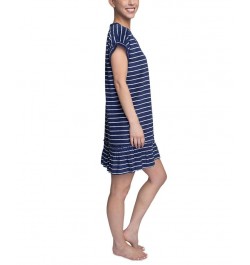 Women's Flounce-Hem Lounge Dress Blue $18.40 Sleepwear