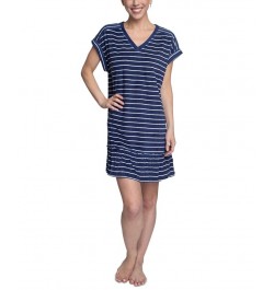 Women's Flounce-Hem Lounge Dress Blue $18.40 Sleepwear