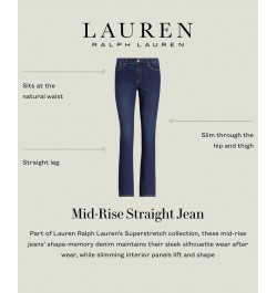 Petite Mid-Rise Straight Jean Petite & Petite Short Lengths Deep Royal $62.50 Jeans