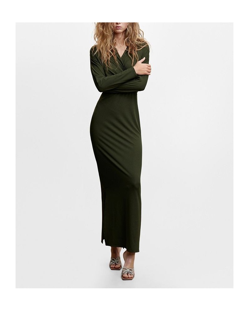 Women's Hooded Long Dress Khaki $53.90 Dresses