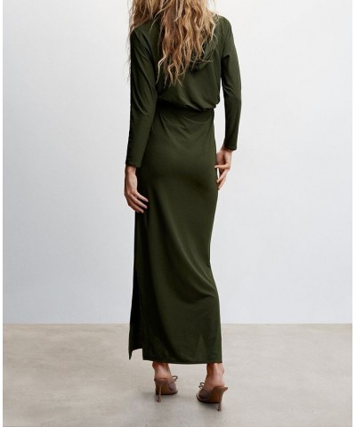 Women's Hooded Long Dress Khaki $53.90 Dresses