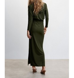 Women's Hooded Long Dress Khaki $53.90 Dresses