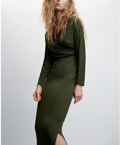 Women's Hooded Long Dress Khaki $53.90 Dresses