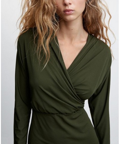 Women's Hooded Long Dress Khaki $53.90 Dresses