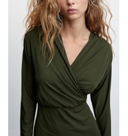 Women's Hooded Long Dress Khaki $53.90 Dresses