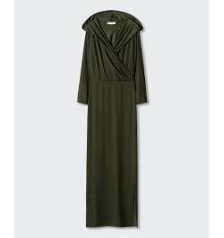 Women's Hooded Long Dress Khaki $53.90 Dresses