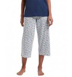 Women's Sleepwell Printed Knit Capri Pajama Pant Made with Temperature Regulating Technology Flamingo $19.20 Sleepwear