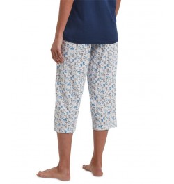 Women's Sleepwell Printed Knit Capri Pajama Pant Made with Temperature Regulating Technology Flamingo $19.20 Sleepwear