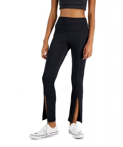 Women's Split-Front Leggings Deep Black $10.40 Pants