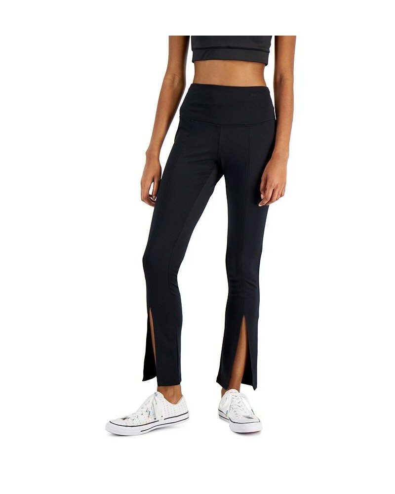 Women's Split-Front Leggings Deep Black $10.40 Pants