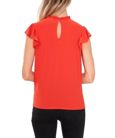 Women's Flutter-Sleeve Knit Top Poppy Red $20.88 Tops