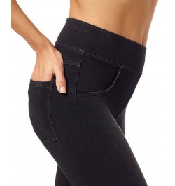 Women's Game Changing High-Rise Denim Capri Leggings Black $27.54 Pants