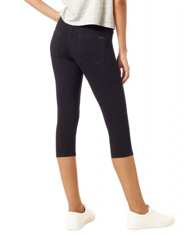 Women's Game Changing High-Rise Denim Capri Leggings Black $27.54 Pants