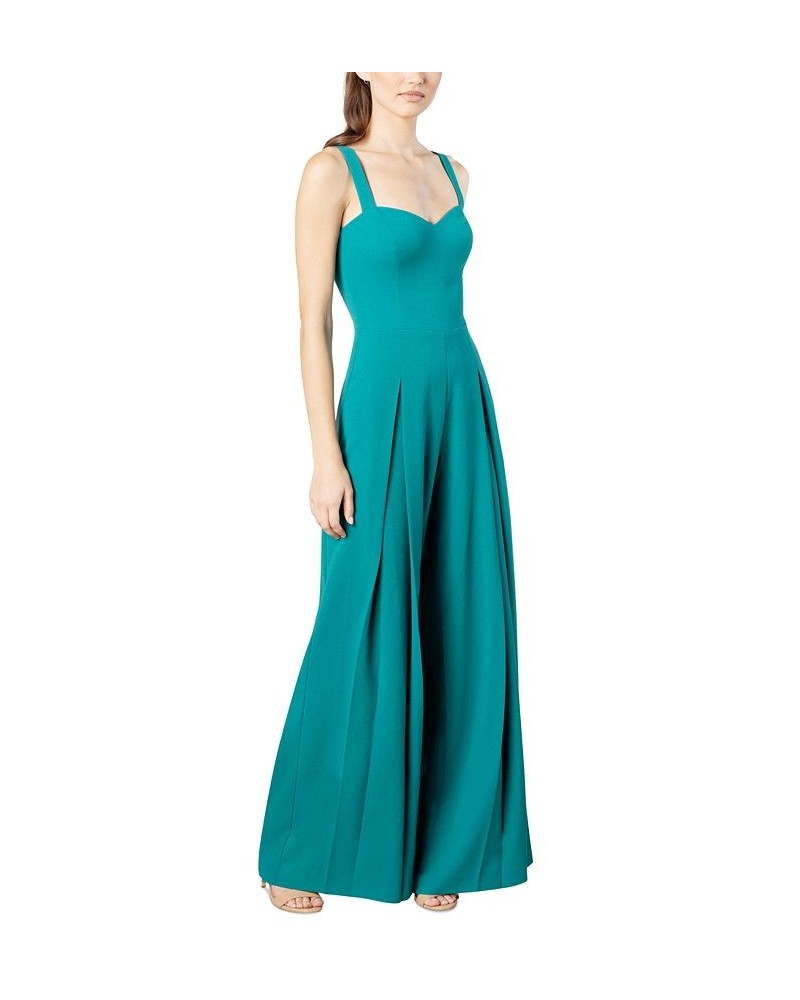 Women's Pleated Wide-Leg Jumpsuit Capri $61.92 Pants