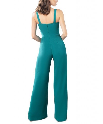 Women's Pleated Wide-Leg Jumpsuit Capri $61.92 Pants