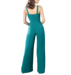 Women's Pleated Wide-Leg Jumpsuit Capri $61.92 Pants