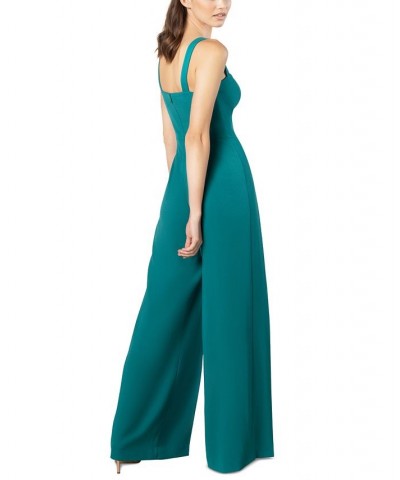 Women's Pleated Wide-Leg Jumpsuit Capri $61.92 Pants