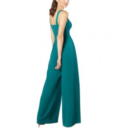 Women's Pleated Wide-Leg Jumpsuit Capri $61.92 Pants