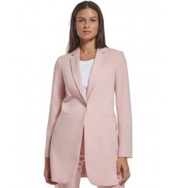 Women's One-Button Topper Jacket and Solid Sutton Ankle Pants Misty Rose $45.12 Pants