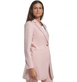 Women's One-Button Topper Jacket and Solid Sutton Ankle Pants Misty Rose $45.12 Pants