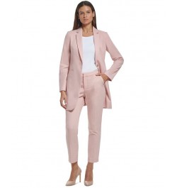 Women's One-Button Topper Jacket and Solid Sutton Ankle Pants Misty Rose $45.12 Pants