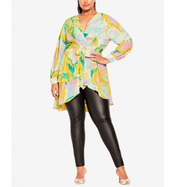 Trendy Plus Size Hailey Tunic Top Sweet Sorbet Fl $45.39 Tops