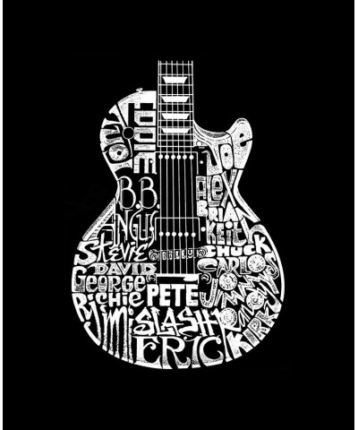 Women's Word Art Rock Guitar Head T-Shirt Pink $20.99 Tops