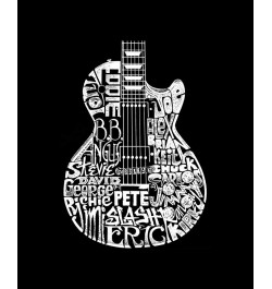 Women's Word Art Rock Guitar Head T-Shirt Pink $20.99 Tops