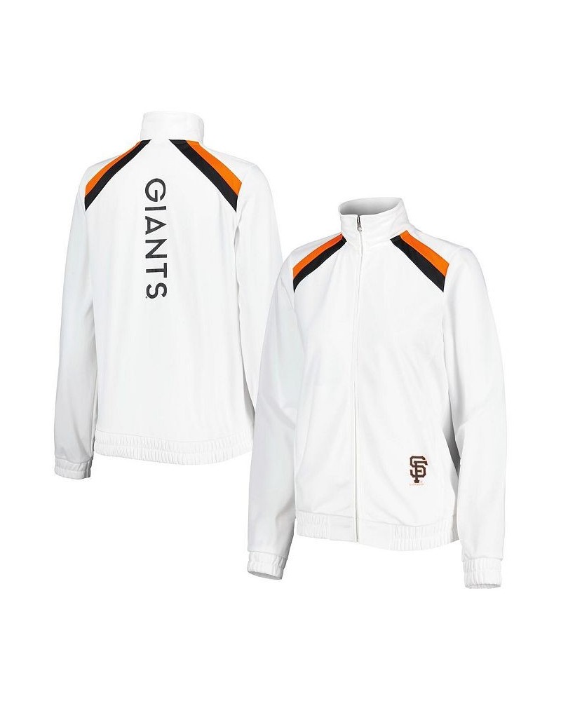 Women's White San Francisco Giants Red Flag Full-Zip Track Jacket White $37.40 Jackets