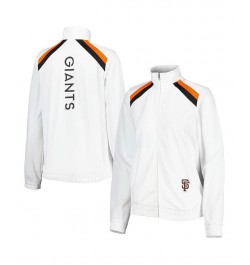 Women's White San Francisco Giants Red Flag Full-Zip Track Jacket White $37.40 Jackets