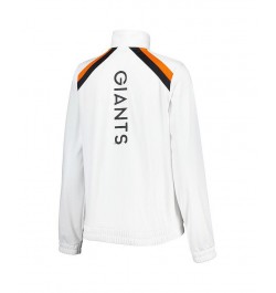 Women's White San Francisco Giants Red Flag Full-Zip Track Jacket White $37.40 Jackets