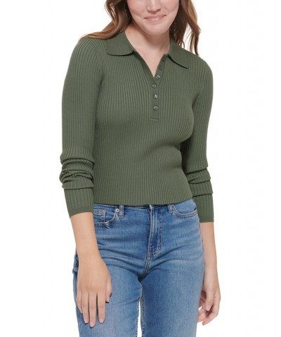 Women's Polo Shirt & Straight-Leg Jeans Thyme $17.89 Outfits