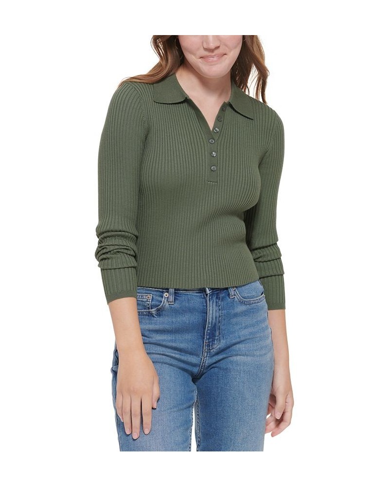 Women's Polo Shirt & Straight-Leg Jeans Thyme $17.89 Outfits