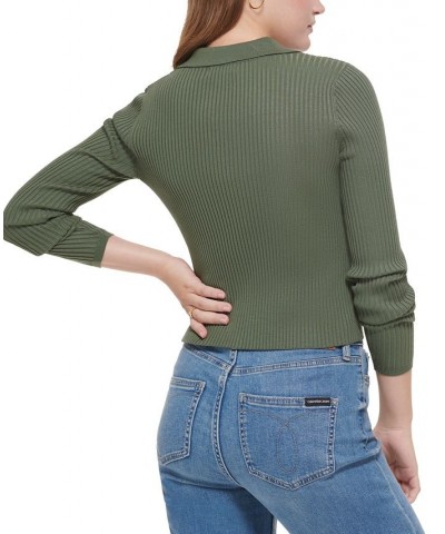 Women's Polo Shirt & Straight-Leg Jeans Thyme $17.89 Outfits