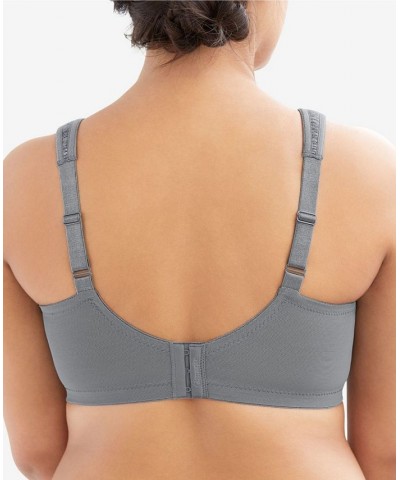 Women's Full Figure Plus Size Magic Lift Moisture Control Wirefree Bra Gray $26.23 Bras