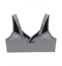 Women's Full Figure Plus Size Magic Lift Moisture Control Wirefree Bra Gray $26.23 Bras