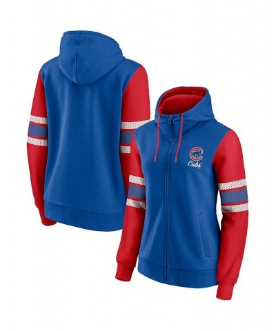 Women's Branded Royal Red Chicago Cubs Primary Script Full-Zip Hoodie Royal, Red $39.20 Sweatshirts