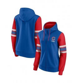 Women's Branded Royal Red Chicago Cubs Primary Script Full-Zip Hoodie Royal, Red $39.20 Sweatshirts