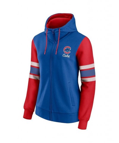 Women's Branded Royal Red Chicago Cubs Primary Script Full-Zip Hoodie Royal, Red $39.20 Sweatshirts