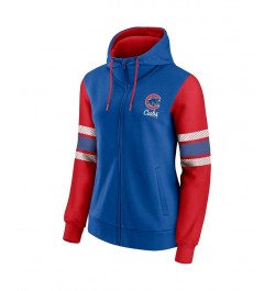 Women's Branded Royal Red Chicago Cubs Primary Script Full-Zip Hoodie Royal, Red $39.20 Sweatshirts