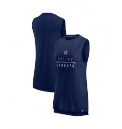 Women's Branded Navy Dallas Cowboys True Contender Tank Top Navy $22.39 Tops