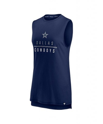 Women's Branded Navy Dallas Cowboys True Contender Tank Top Navy $22.39 Tops