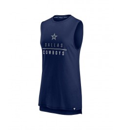 Women's Branded Navy Dallas Cowboys True Contender Tank Top Navy $22.39 Tops