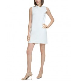 Women's Bow-Neck Scuba Crepe Swing Dress Ivory/Cream $54.72 Dresses